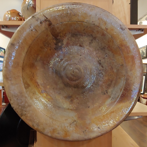 Click to view detail for MW-326 Raku Platter, Gold $325